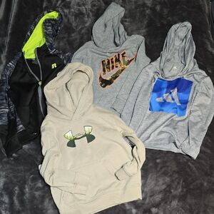 Under Armour Tan Hoodie with Black Logo